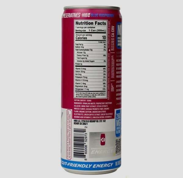 Hibo Gut-Healthy Energy Blue Raspberry (Limited Release!) - Image 3