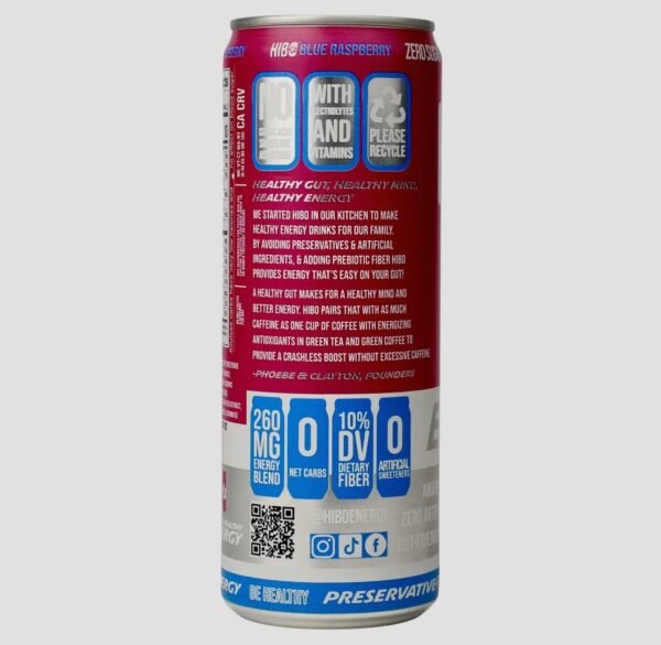 Hibo Gut-Healthy Energy Blue Raspberry (Limited Release!) - Image 2